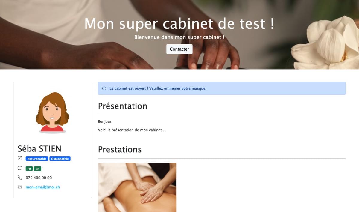 Startseite Ihres Online-Profils